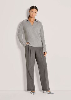 Schimmernder Pullover mit Polo-Kragen thumbnail 2