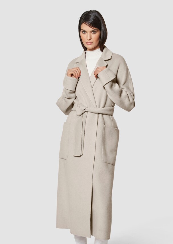 Lightweight long wool coat