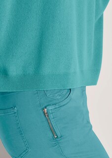 Kurzer Oversize-Pullover mit Kaschmir thumbnail 5