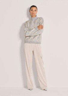 Glitzernder Pullover mit Rauten-Muster thumbnail 2
