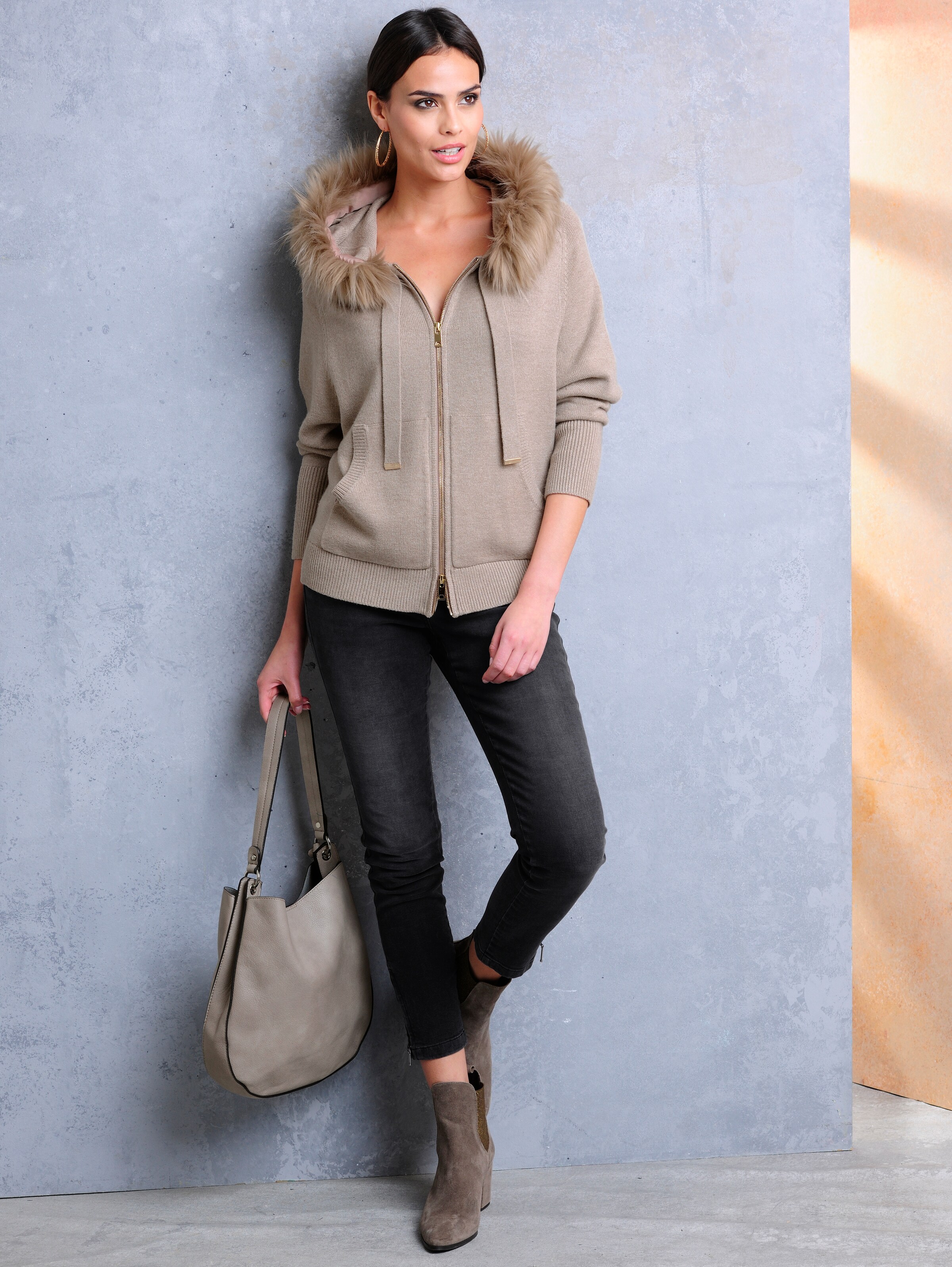 Stiefelette aus Veloursleder