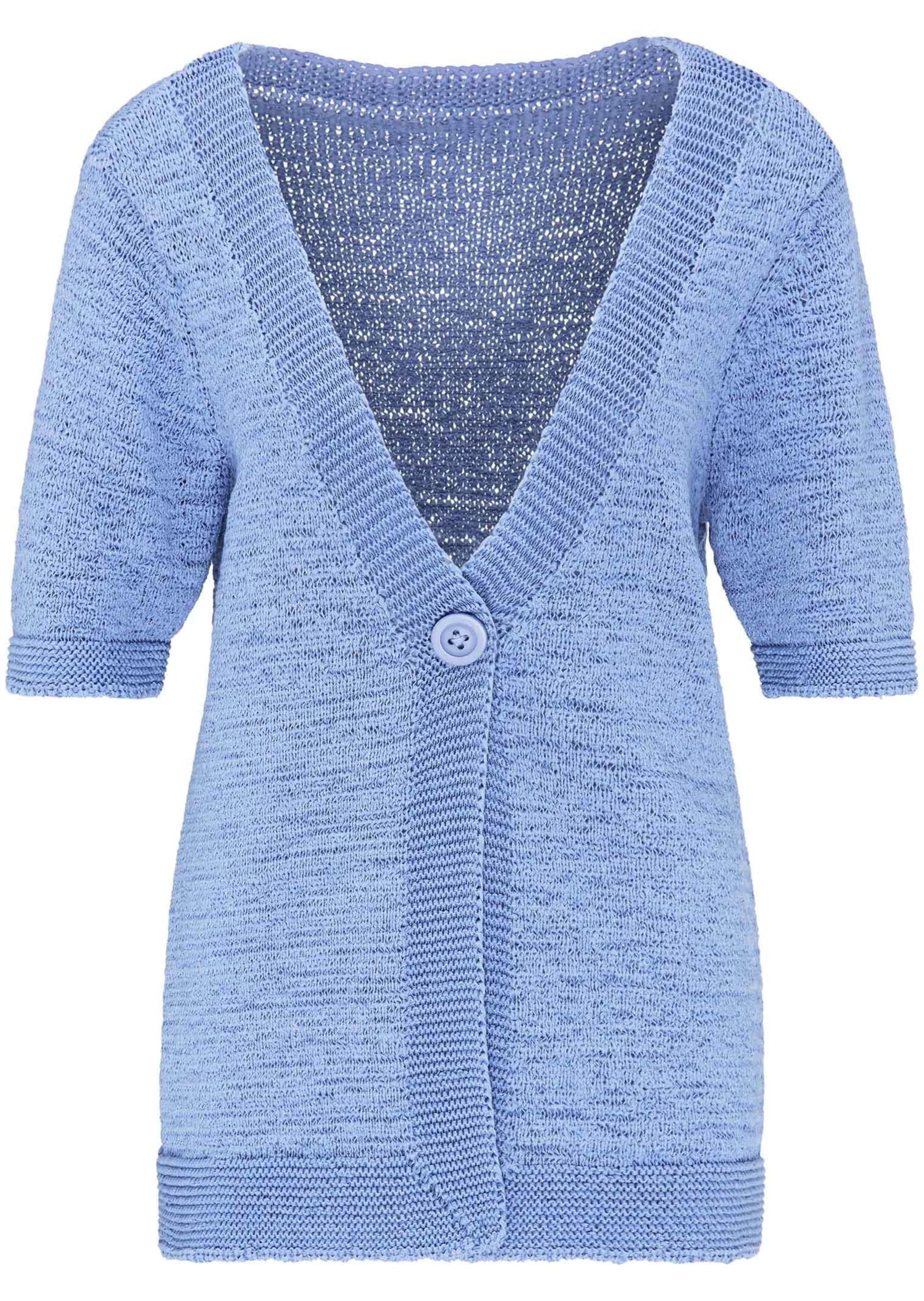 Cardigan à fil ruban aéré - bleu clair - Gr. 40 de Goldner Fashion