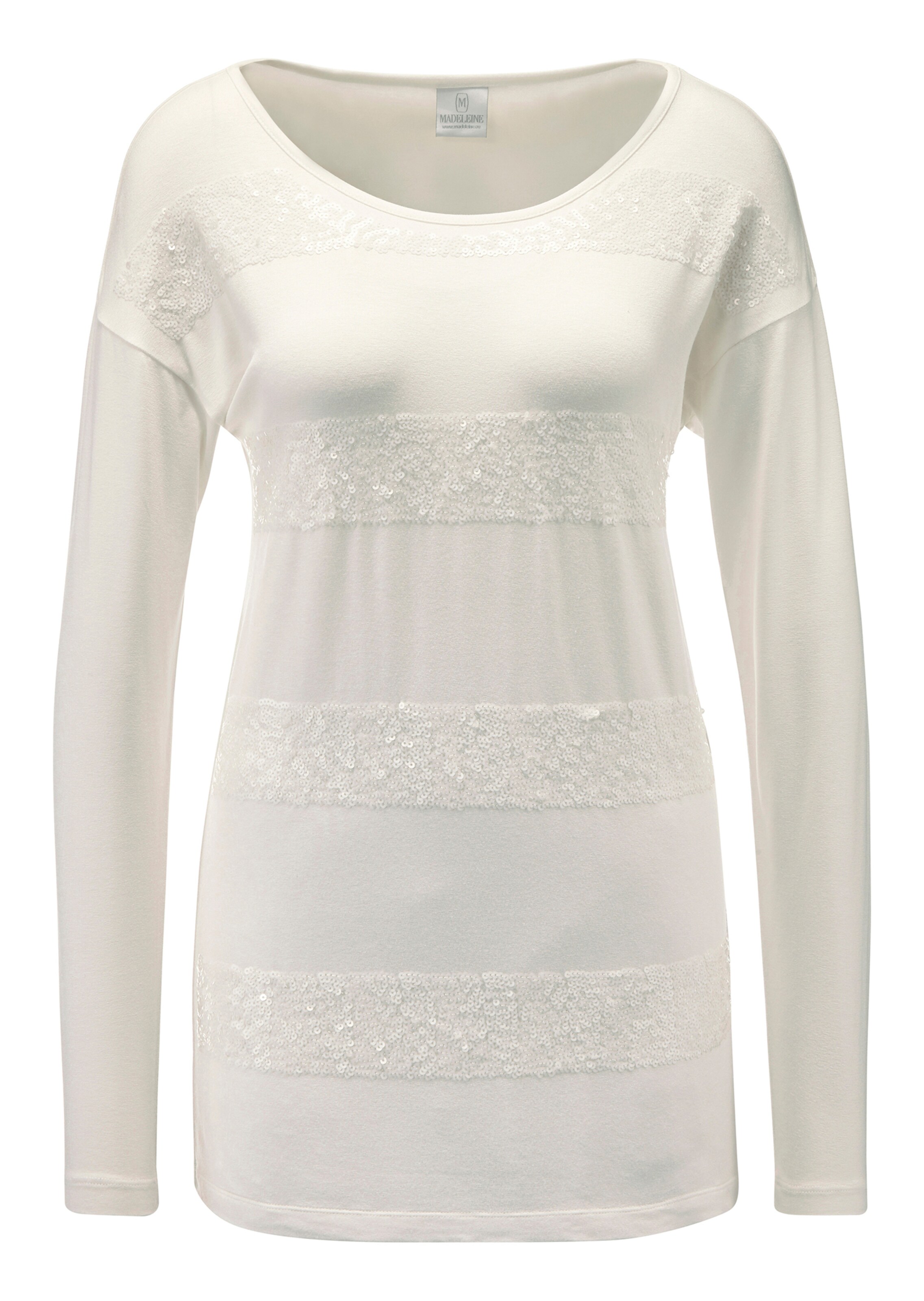 Fitted jersey shirt with sequin embellishment