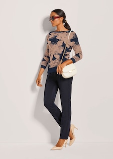 Jacquard-Pullover mit 3/4-Ärmeln thumbnail 4