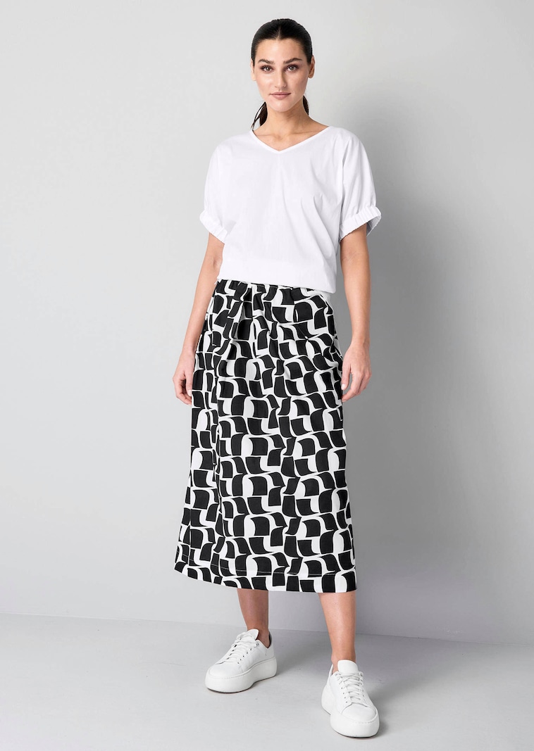 Bluse mit breitem Bündchen am Ärmel