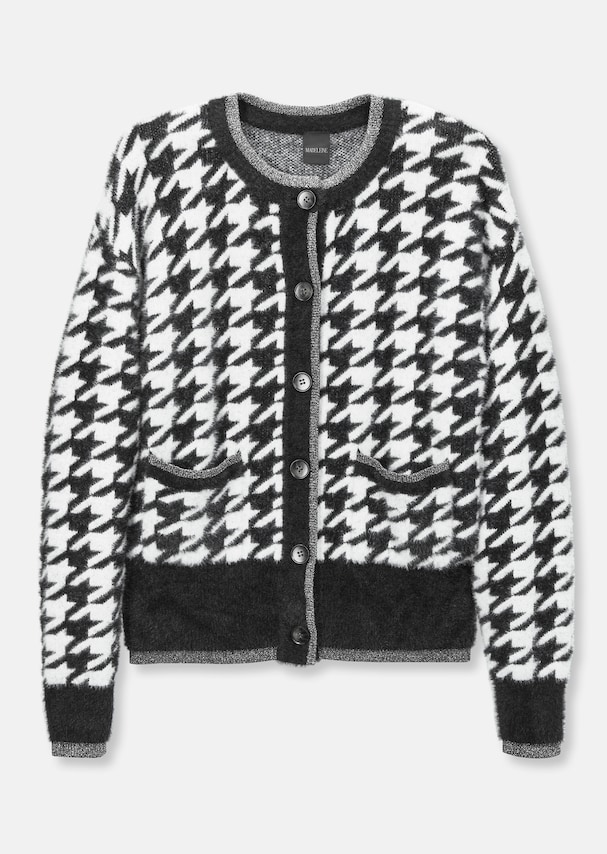 Cardigan with houndstooth pattern 5