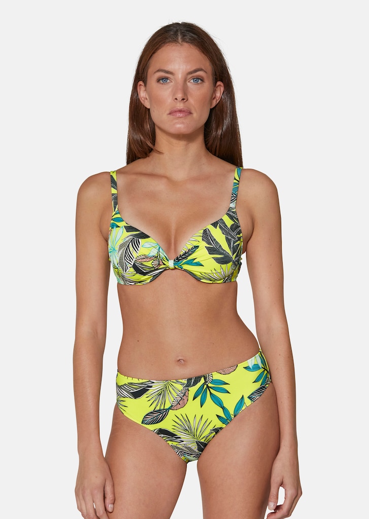 Bikini mit tropischem Blätterprint