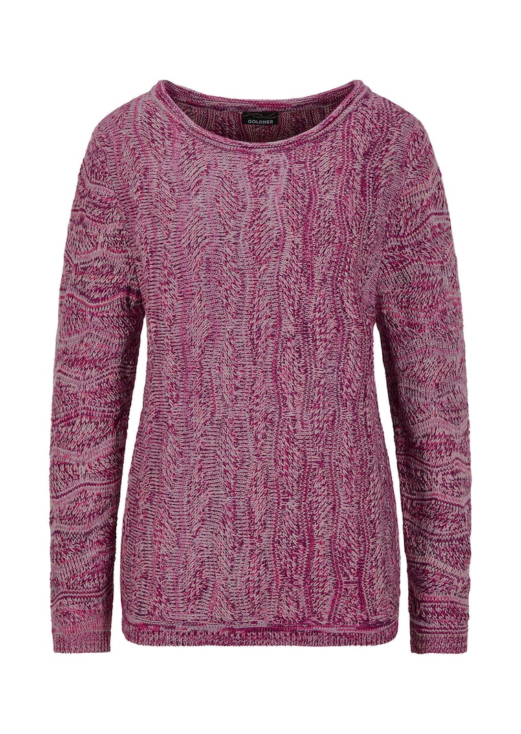 Pull en tricot à motif ondulé