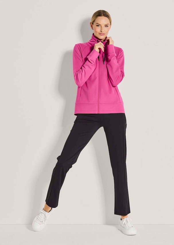Sportliche Sweatjacke mit Stehkragen 1
