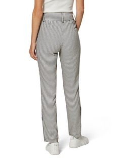 Straight pepita trousers with side button plackets thumbnail 3