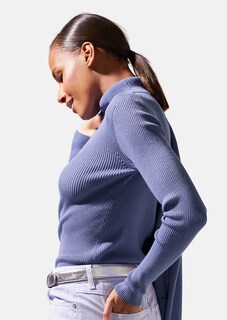 Rippstrick-Pullover mit Rollkragen thumbnail 3