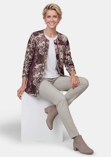 Taillierte Shirtjacke aus Viskose-Jersey thumbnail 4