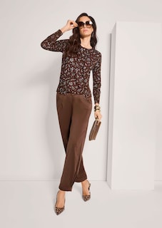 Feine Strickjacke mit Blumenprint thumbnail 4