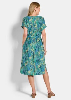 Viskose-Kleid mit Bindegürtel thumbnail 3
