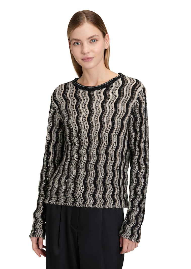 Strickpullover mit Wellenmuster
