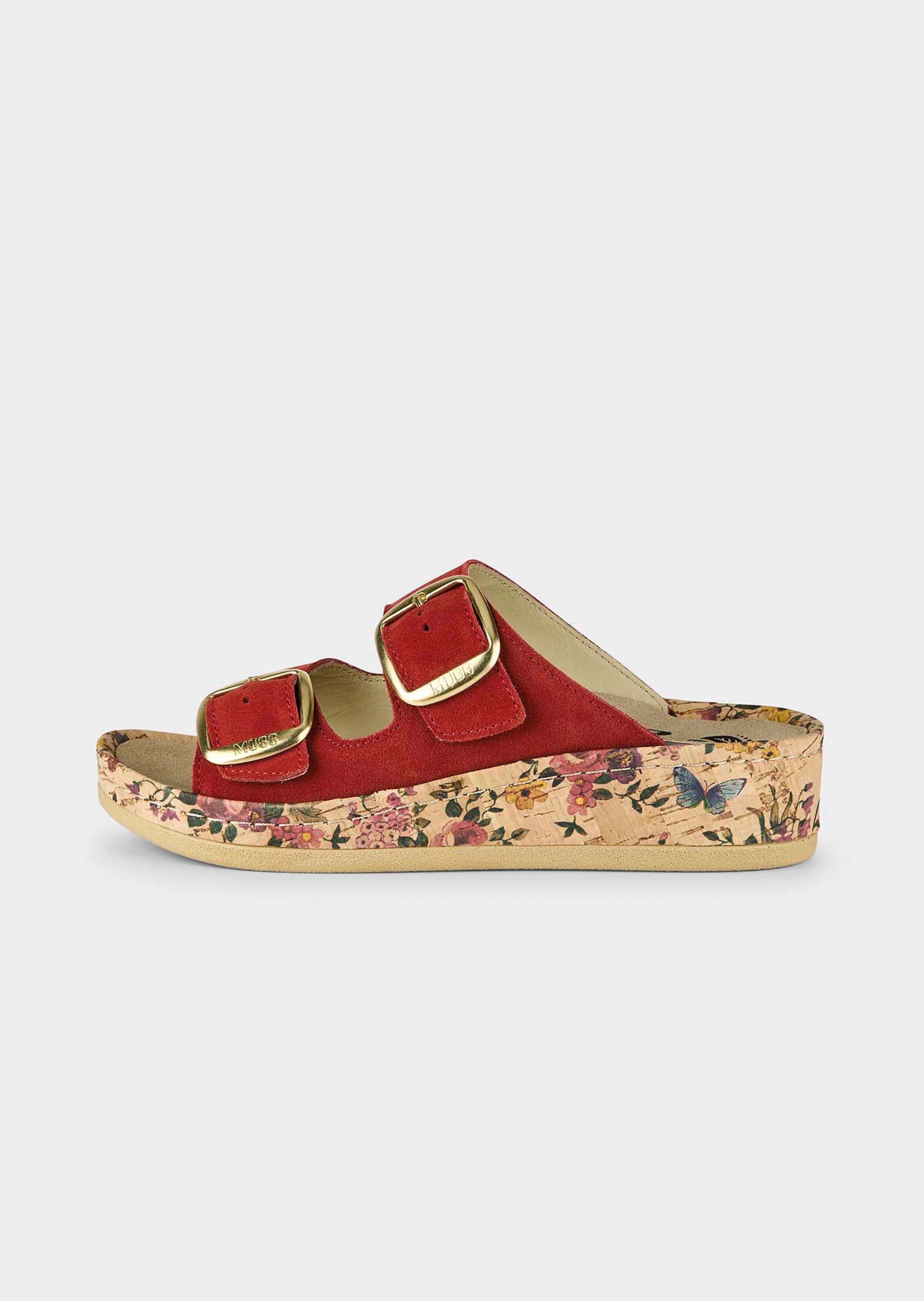 Pantoletten mit Keilabsatz