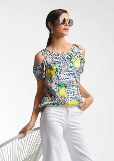 Bluse mit Cut-Outs an den Schultern thumbnail 4