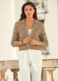 Ajour-Strickjacke thumbnail 1