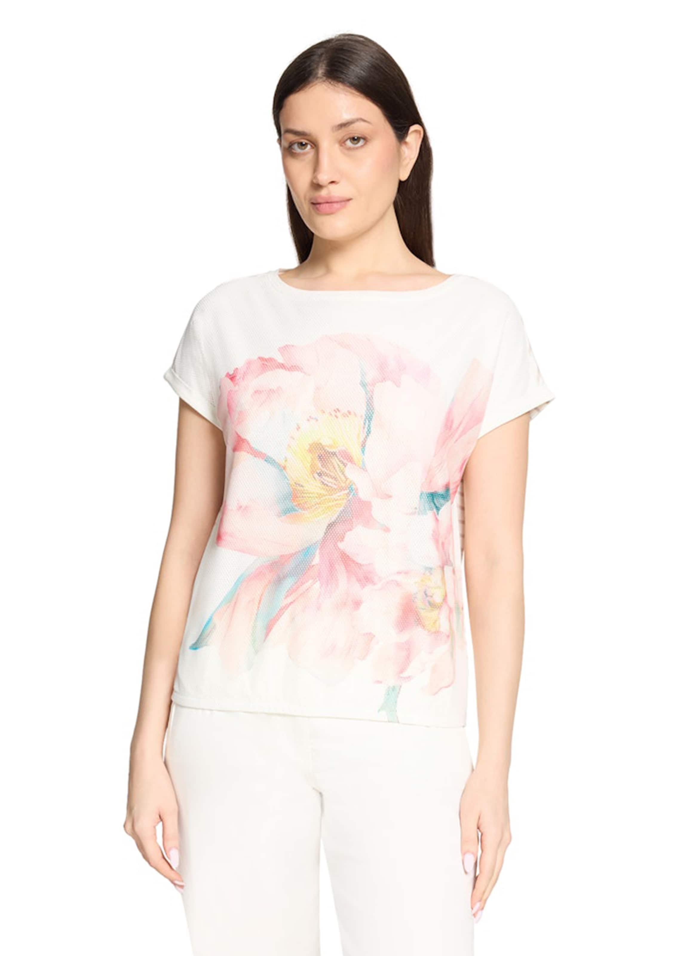 Jersey-Shirt mit Netz-Einsatz