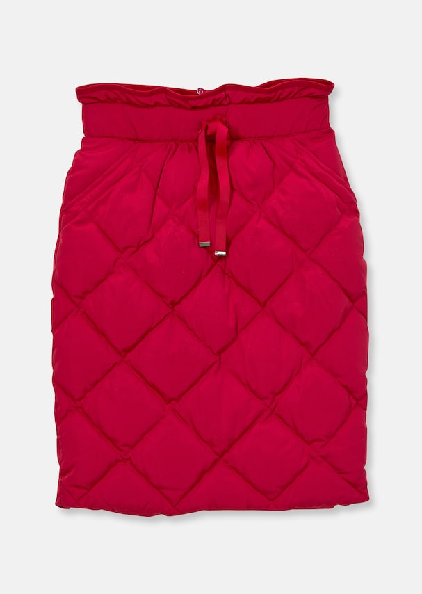 Padded quilted skirt in paperbag style 5