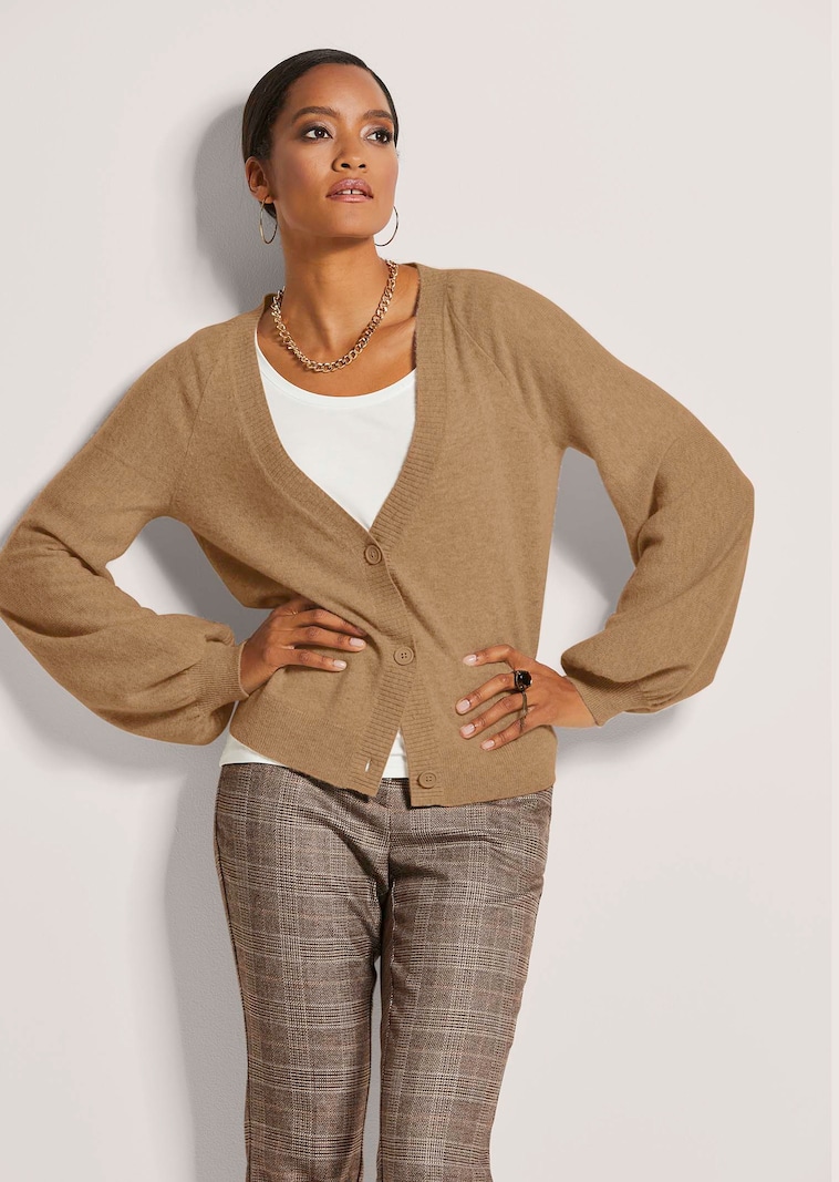 Strickjacke mit Kaschmir-Anteil