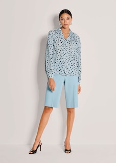 Bluse mit Kussmund-Print und Bindeband thumbnail 2